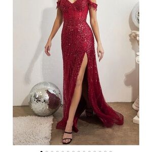 Elegant Red Evening Gown